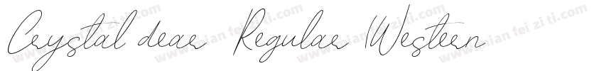 Crystal dear  Regular (Western)字体转换